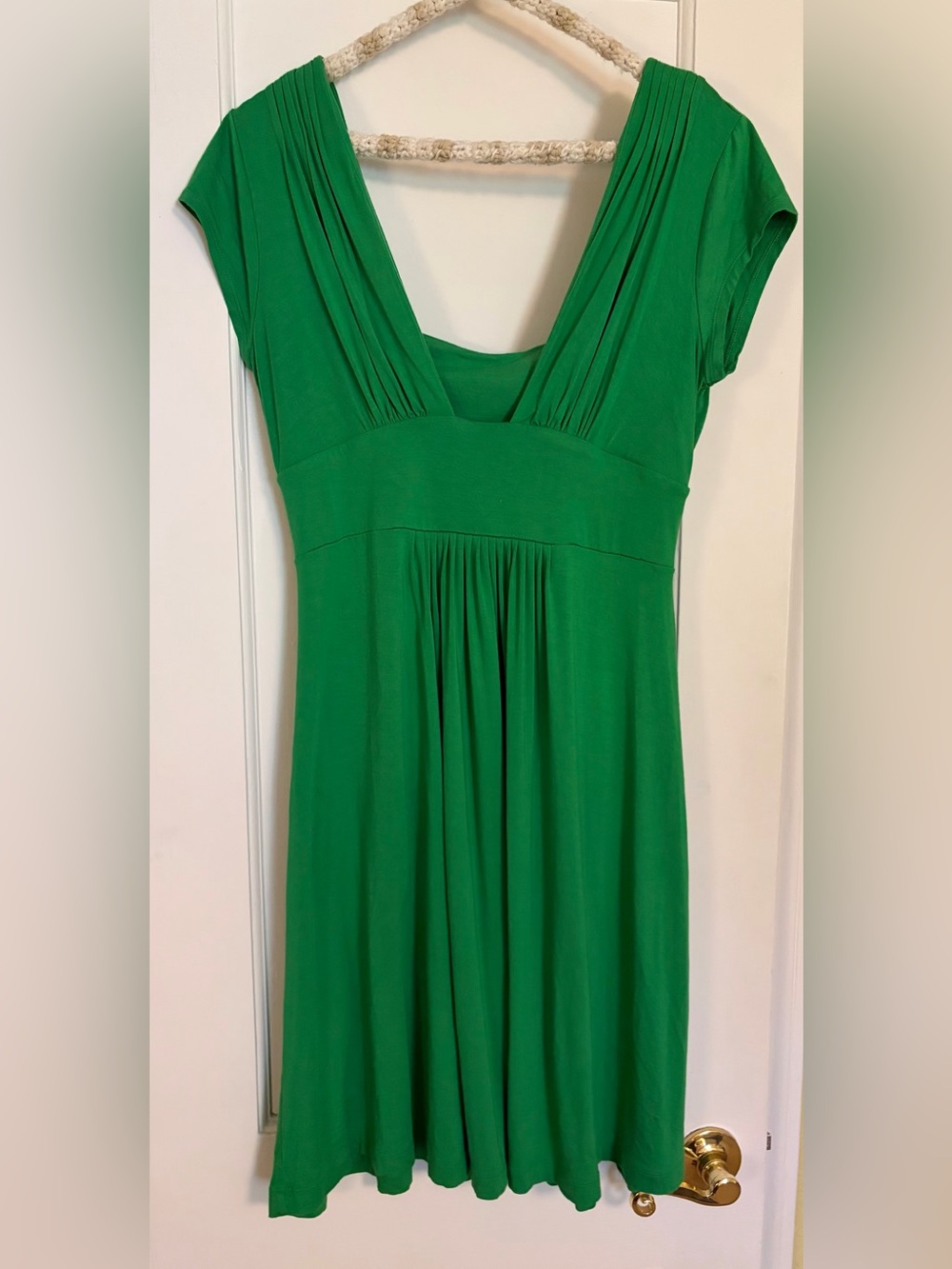 Banana Republic Green Dress Stretchy Flattering Fit